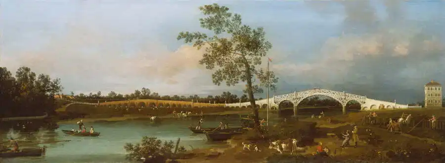 Canaletto, Giovanni: Starý waltonský most