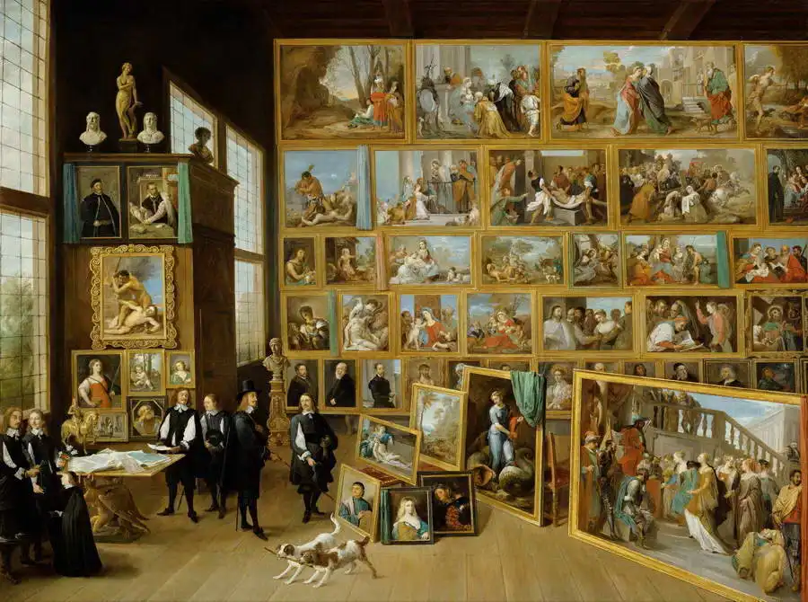 Teniers, David, the younger: Archduke Leopold Wilhelm in his gallery in Brussels