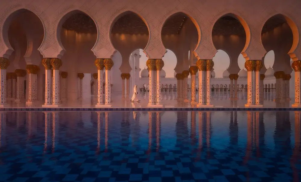 la, De Javier: Sonnenuntergang auf der Großen Moschee