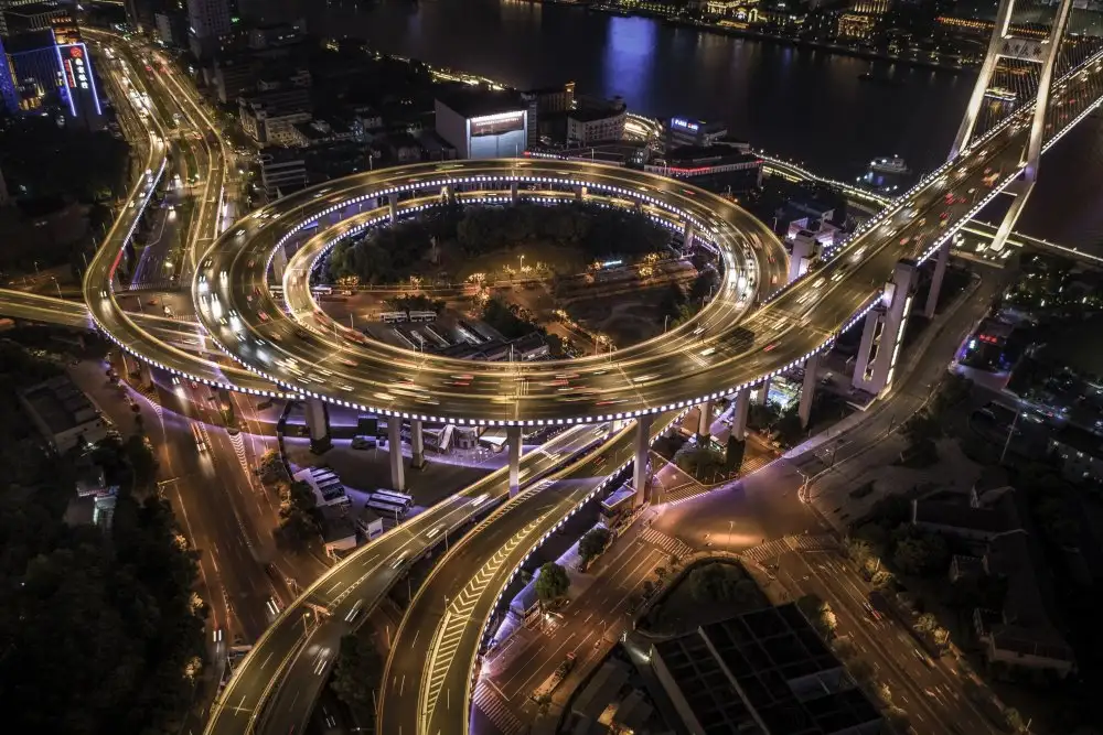 Liu, Ren Raymond: Nanpu Bridge at Night