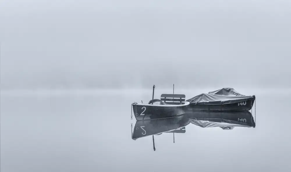 Hermann, Uschi: bateaux en hiver