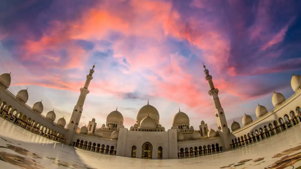 milad, abu Emil: Grande Moschea dello Sceicco Zayed - Tramonto