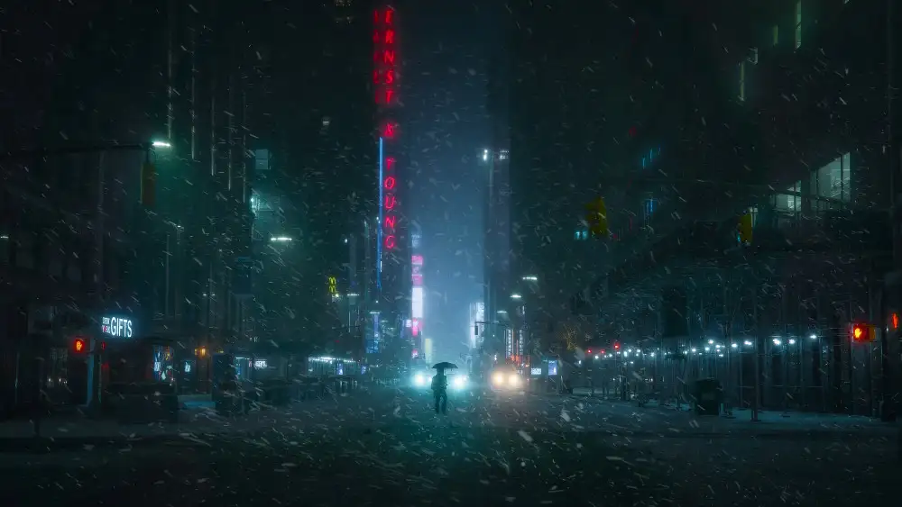 la, De Javier: Verschneites NYC