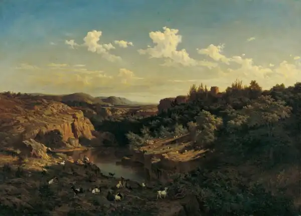 Haes, Carlos de: View near Monasterio de Piedra, Aragon
