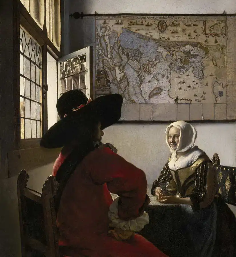 Vermeer, Jan: Voják na návštěvě