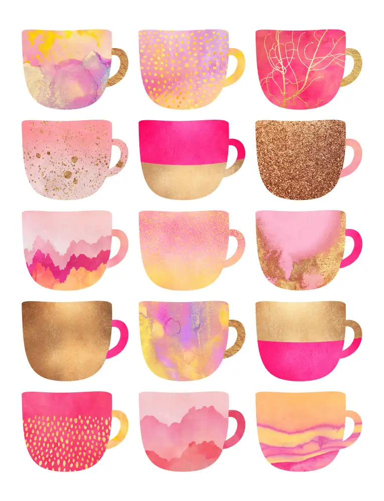 Fredriksson, Elisabeth: Tazze di caffè piuttosto rosa