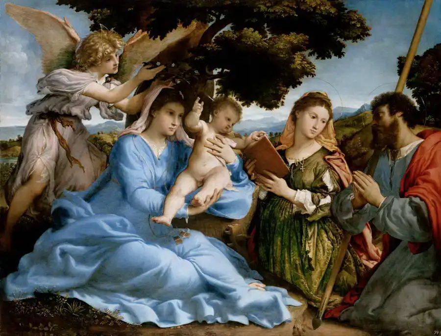 Lotto, Lorenzo: Madonna and Child St. Catherine and St. Thomas