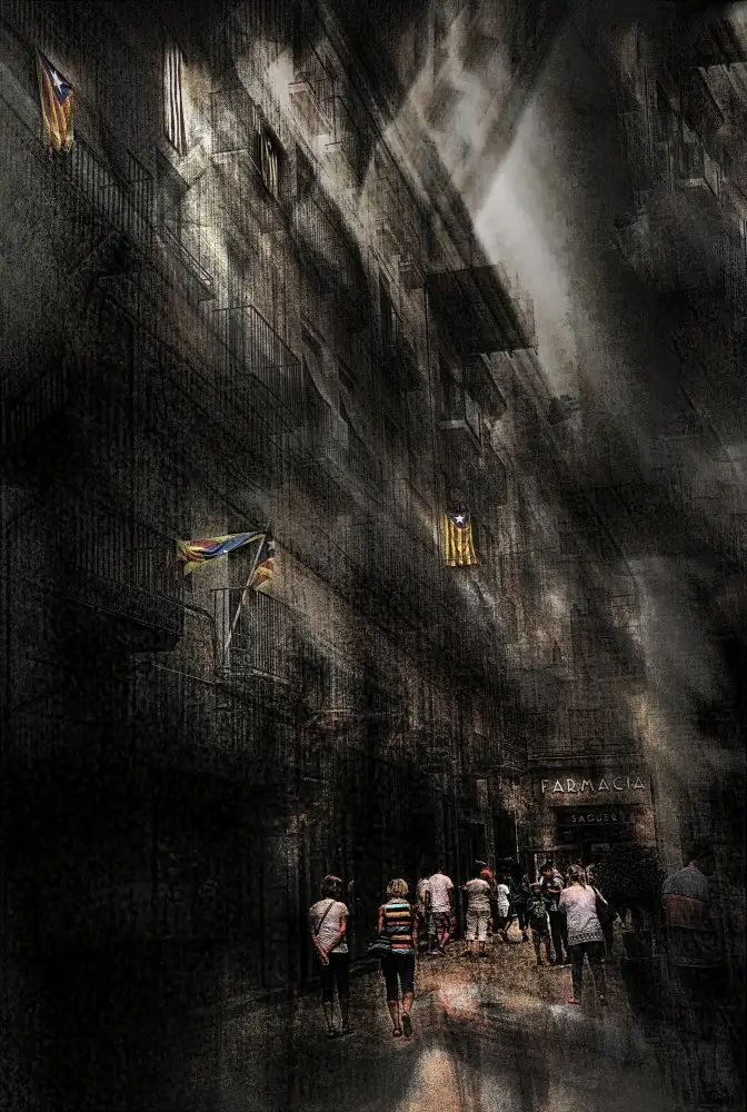 Linden, van Jan: Per le strade di Girona,in Spagna
