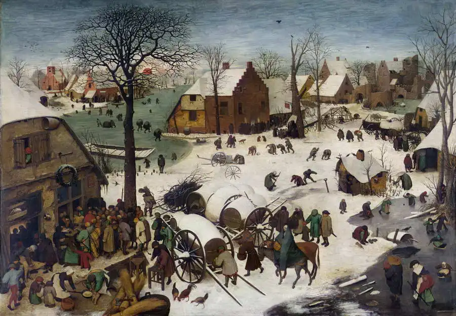 Brueghel, Pieter (st.): Sčítání v Betlémě