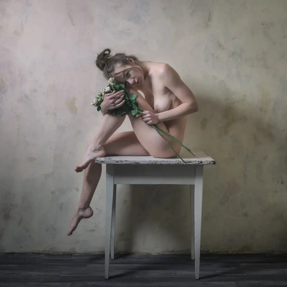 Franke, Ruth: con fiori
