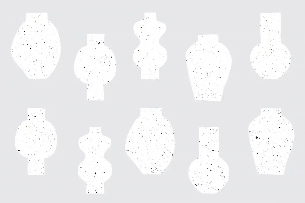 uplusmestudio: Vases Abstraits Blanc