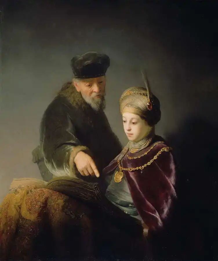 Rembrandt, van Rijn: Učitel a žákyně