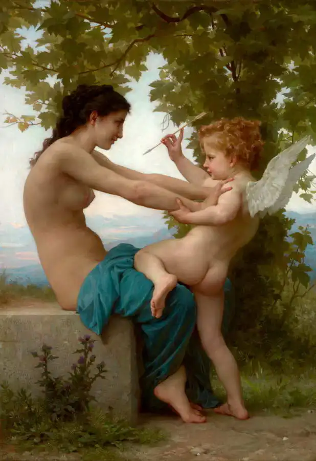 Bouguereau, Adolphe: Girl defending Eros