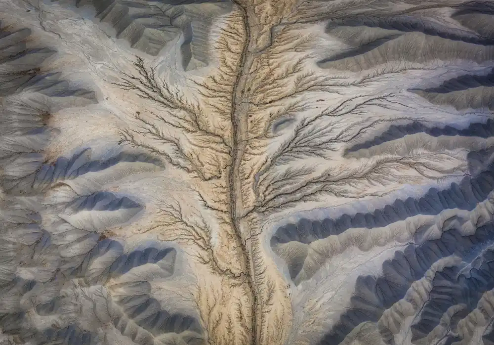 Zheng, Michael: Badlands von oben