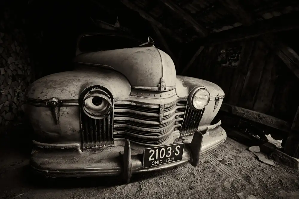 Schade, Peter: Ritrovamento in un fienile: Oldsmobile