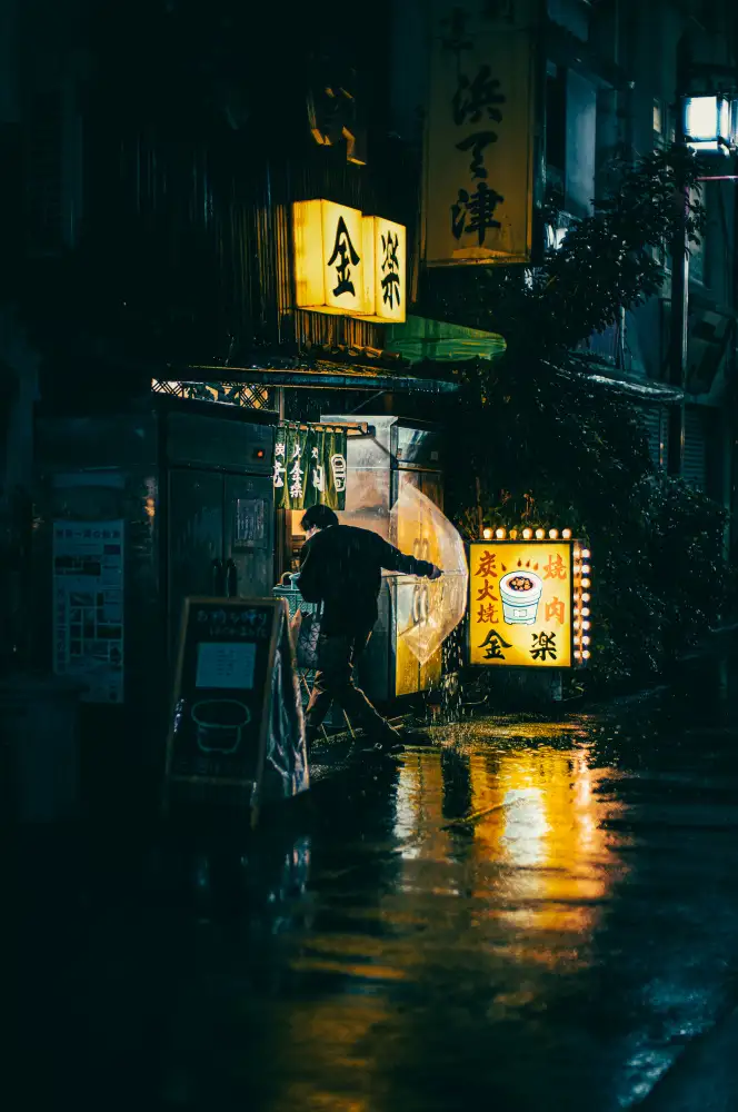 Fujii, Yuzo: Notte piovosa di Asakusa