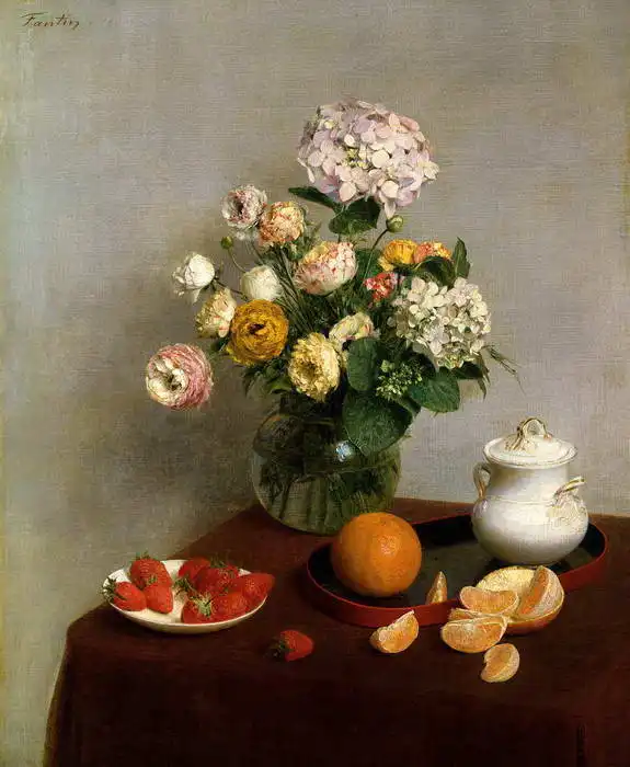 Fantin-Latour, Jean: Květiny a ovoce