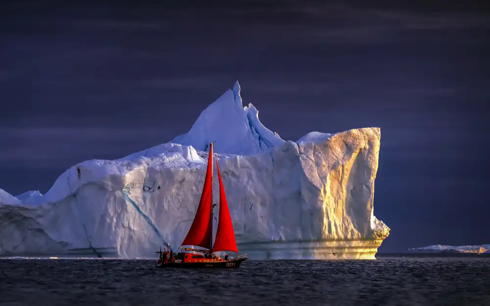 Liu, Ren Raymond: Plavba o půlnoci v Ilulissat Icefjord