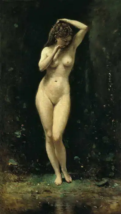 Corot, J. B. Camille: Le Bain de Diane (La Fontaine) 