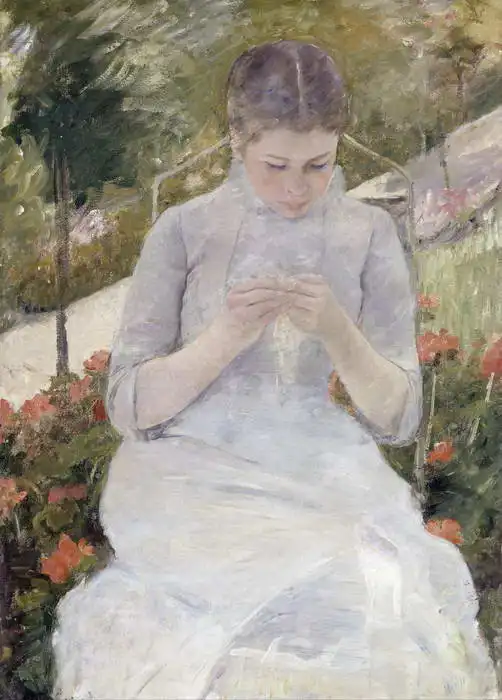 Cassatt, M. S.: Dívka v zahradě