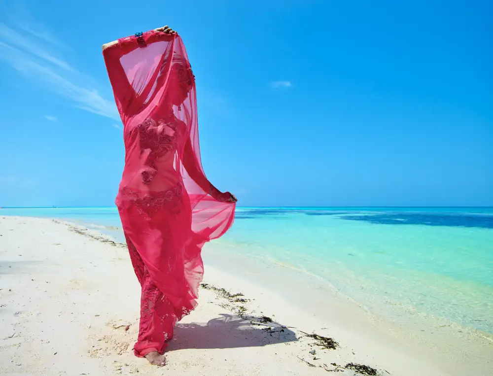 Aychuvakov, Dmitriy: Bailarina caminando por la costa