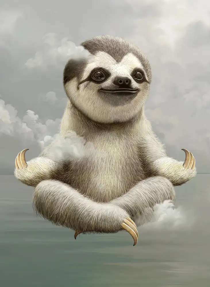 Lawless, Adam: sloth meditating