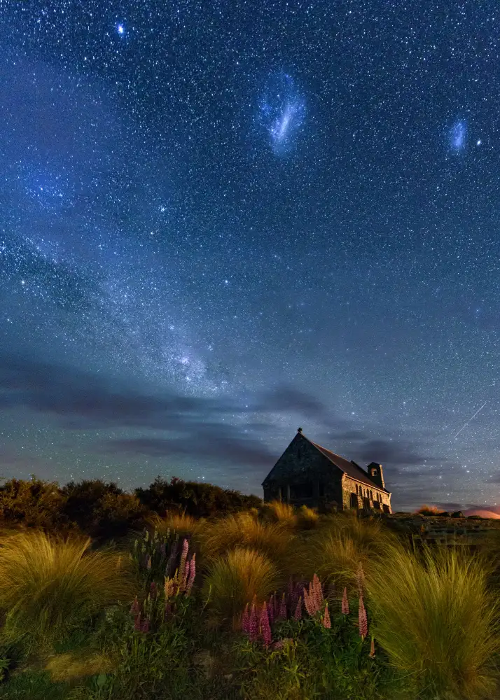 Yu, Zhen James: Lupinen-Milchstraße des Lake Tekapo