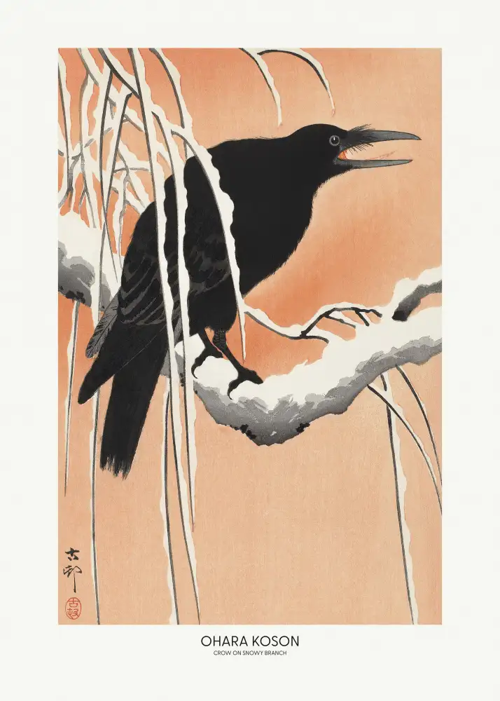 Koson, Ohara: Crow On Snowy Branch