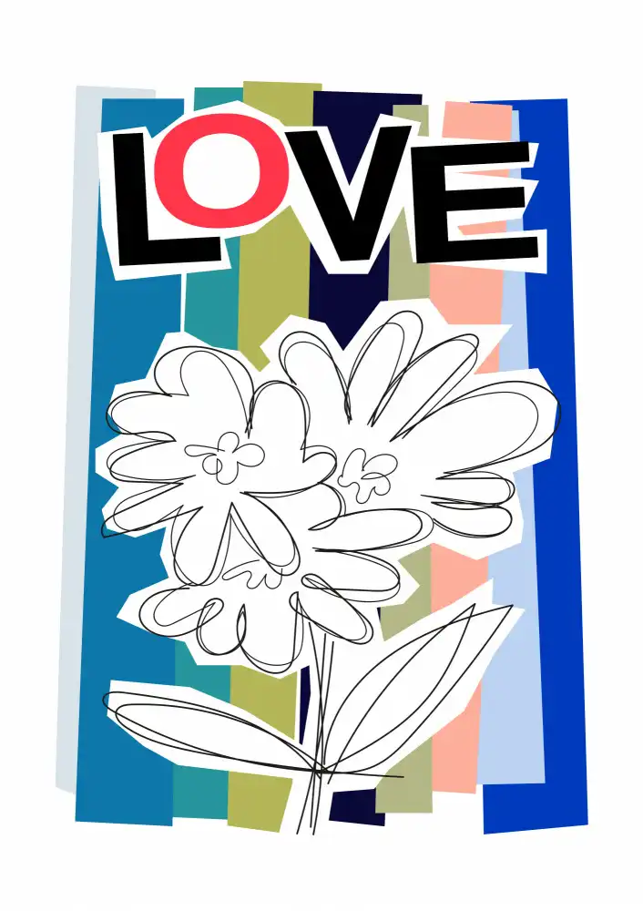 Collett, Frances: Fiore scarabocchio blu