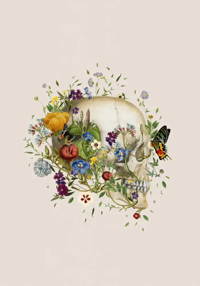 Studio, Floral Frida: Crâne fleuri