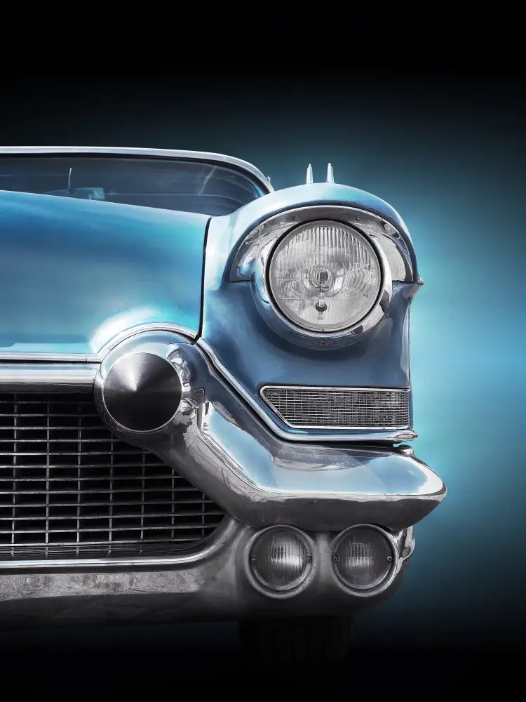 Gube, Beate: Faro anteriore dell'auto d'epoca americana Eldorado Seville 1957