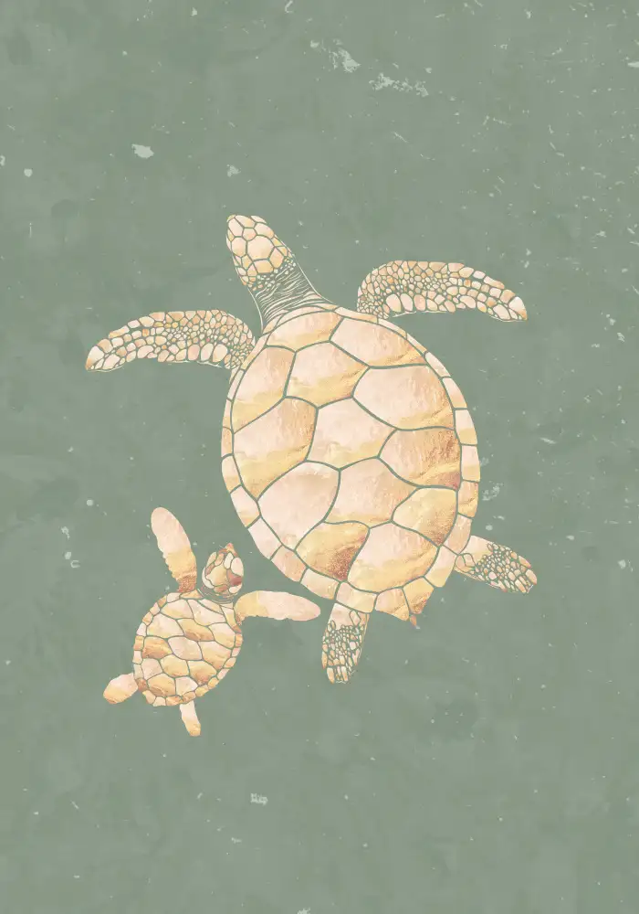 Sarah Manovski: Gold Sage Green Turtles | Animals | Contemporary art ...