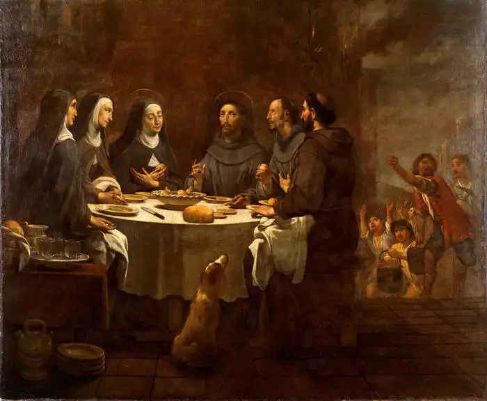 Viladomat, Antoni: Sv. František a sv. Klára při večeři