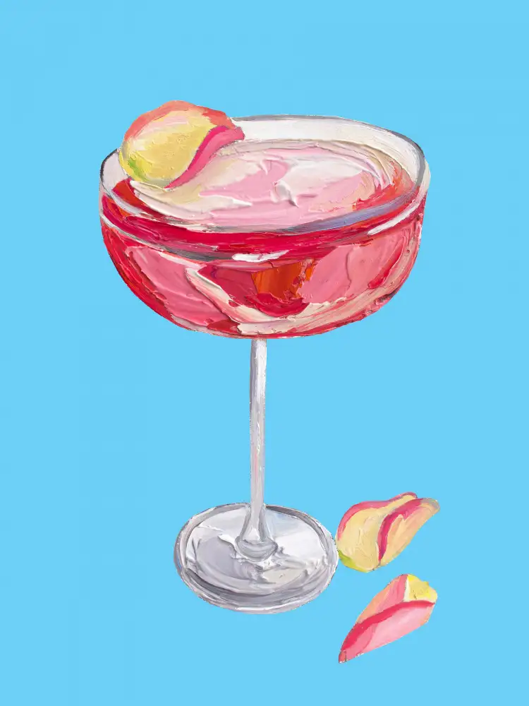 Straker, Alice: Cocktail au gin et à la rose pétillant