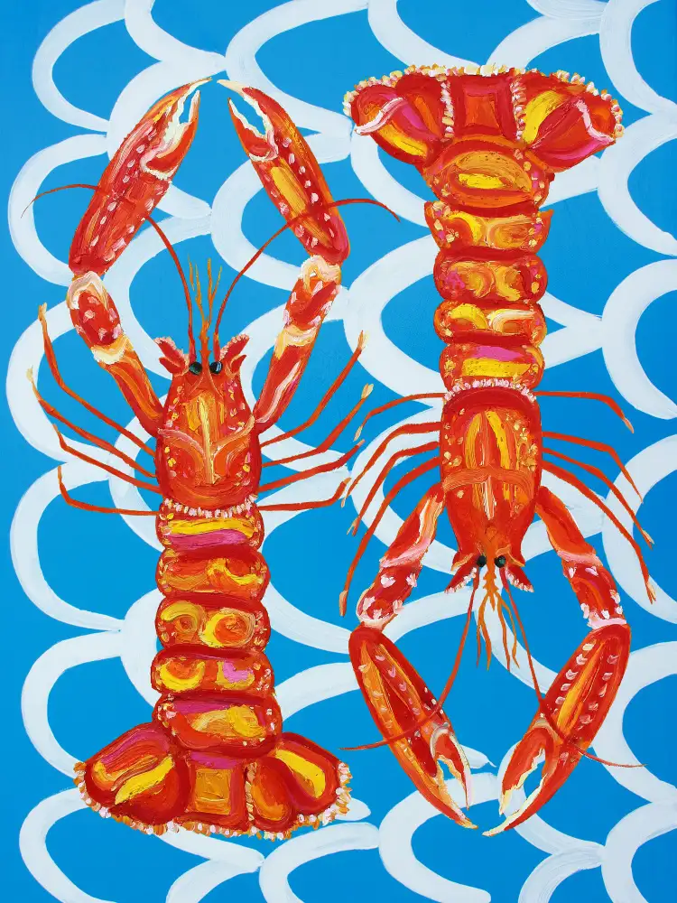 Straker, Alice: Langoustines sur bleu