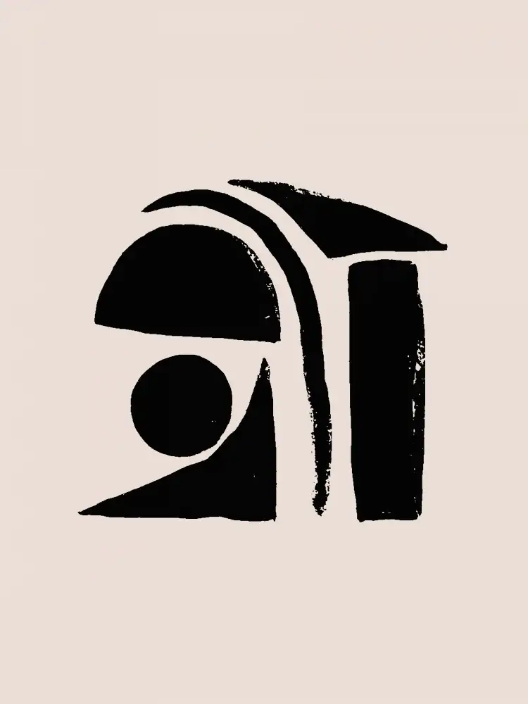 Simmonds, Aislinn: Slate & Ivory   Abstract Shape Play