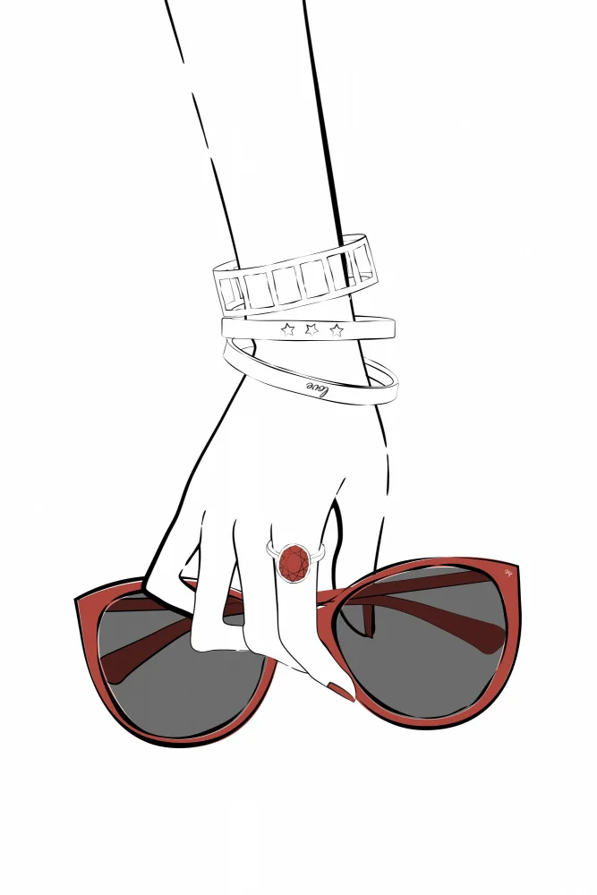 Martina: Tenir des lunettes de soleil