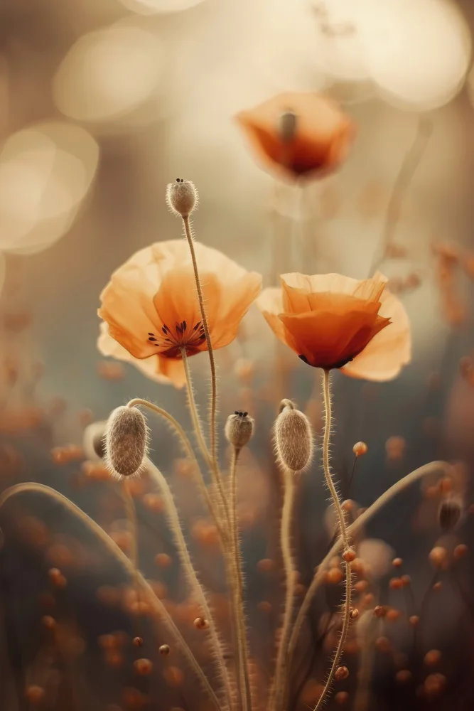 Treechild: Amapola en el sol de la mañana