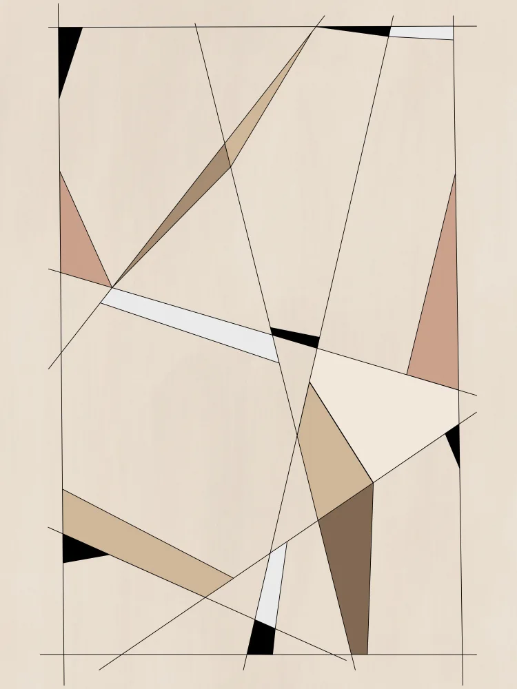 Ristova, Elena: Arte geométrico beige No.1