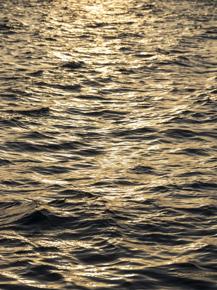 akyurt, engin: onde del mare al tramonto