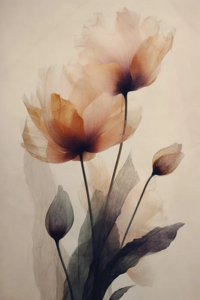 Treechild: Parchment Flowers No 3