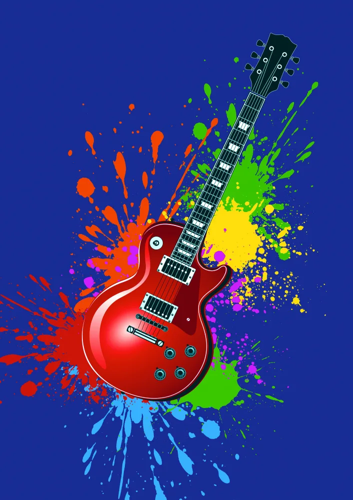 Carlo Kaminski: Electric Guitar Pop Art Colours (h) | Still