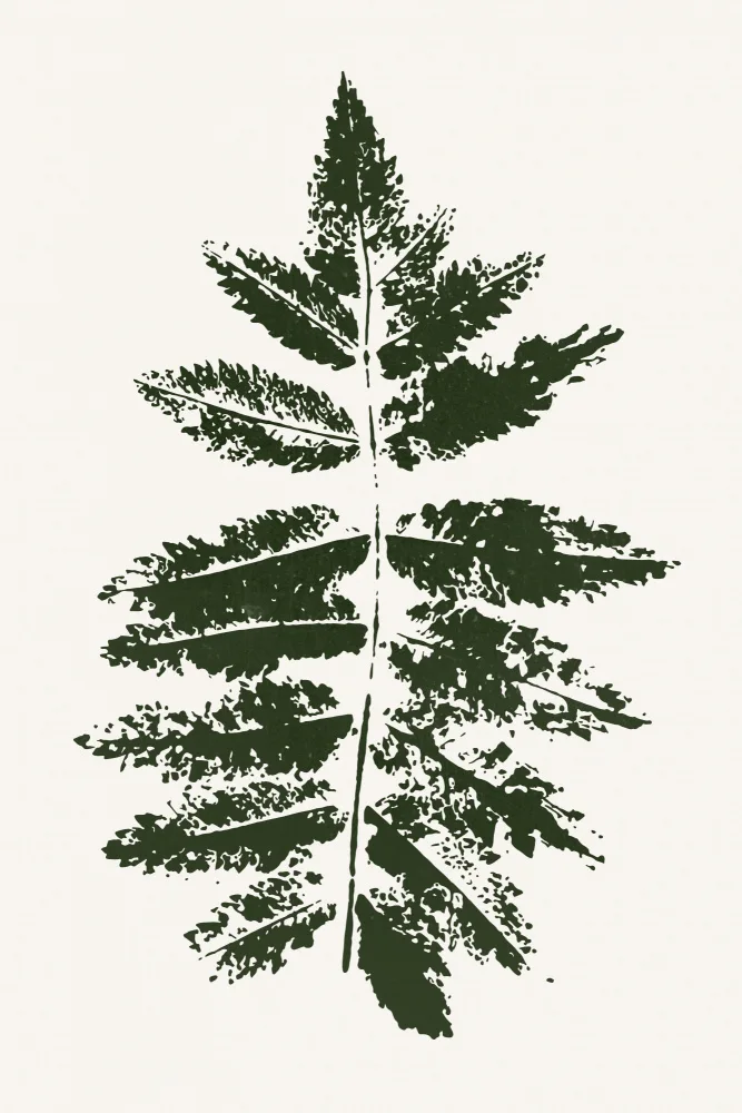 Kubistika: Oak Leaf Print (green)