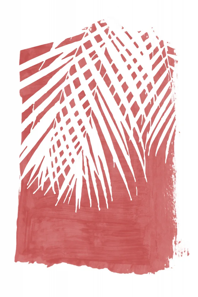 amini54: Silhouette De Feuilles De Palmier Rouge