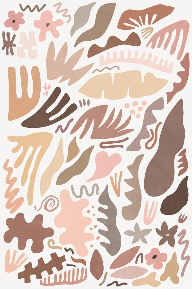 amini54: Blush Flora Colors and Shapes I