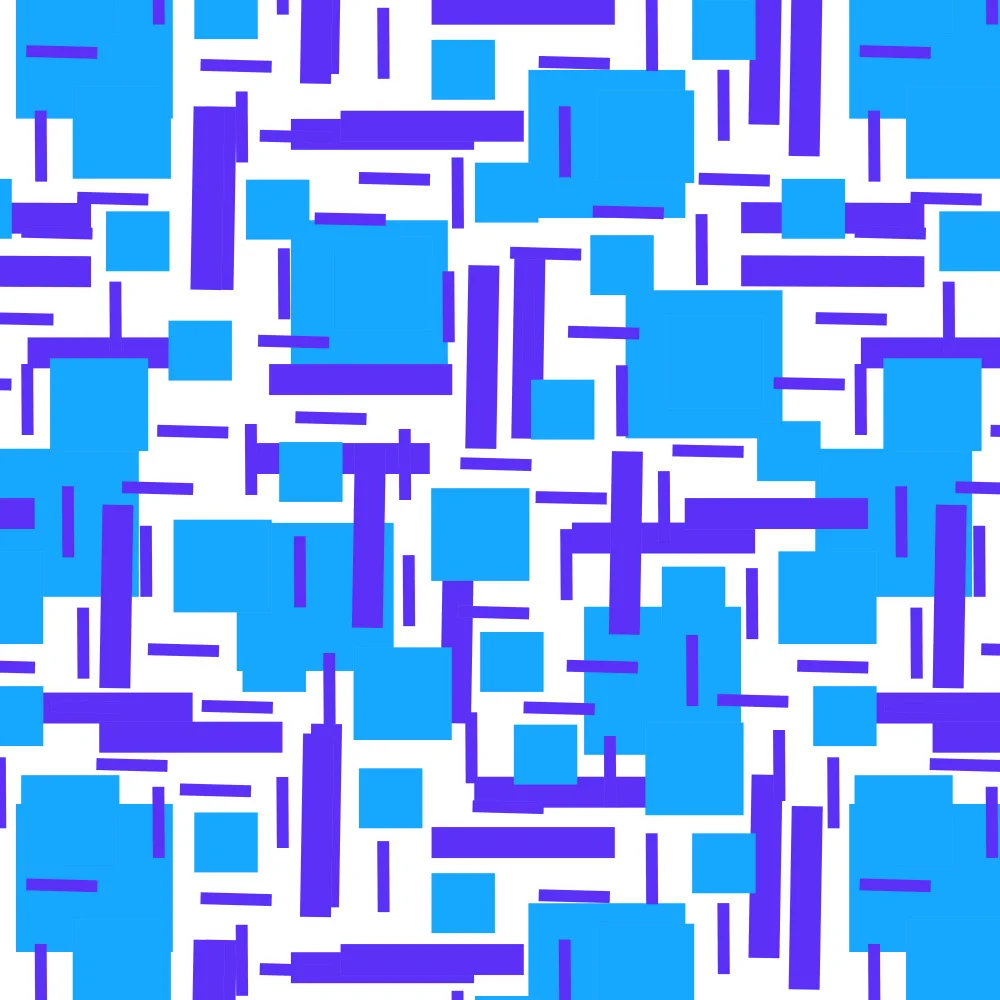 Channell, Michele: Formschöne Überlappung,marineblau,türkis,geometrisch,abstrakt