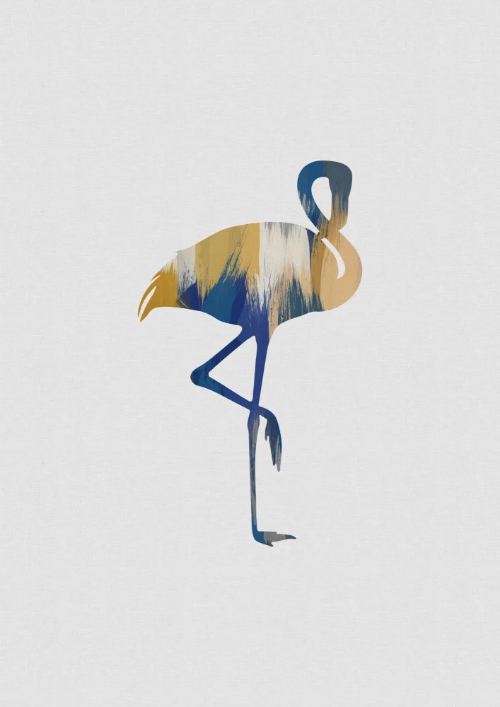 Studio, Orara: Flamant bleu et jaune