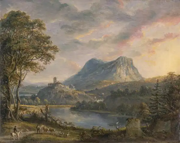 Sandby, Paul: Landscape with a Lake