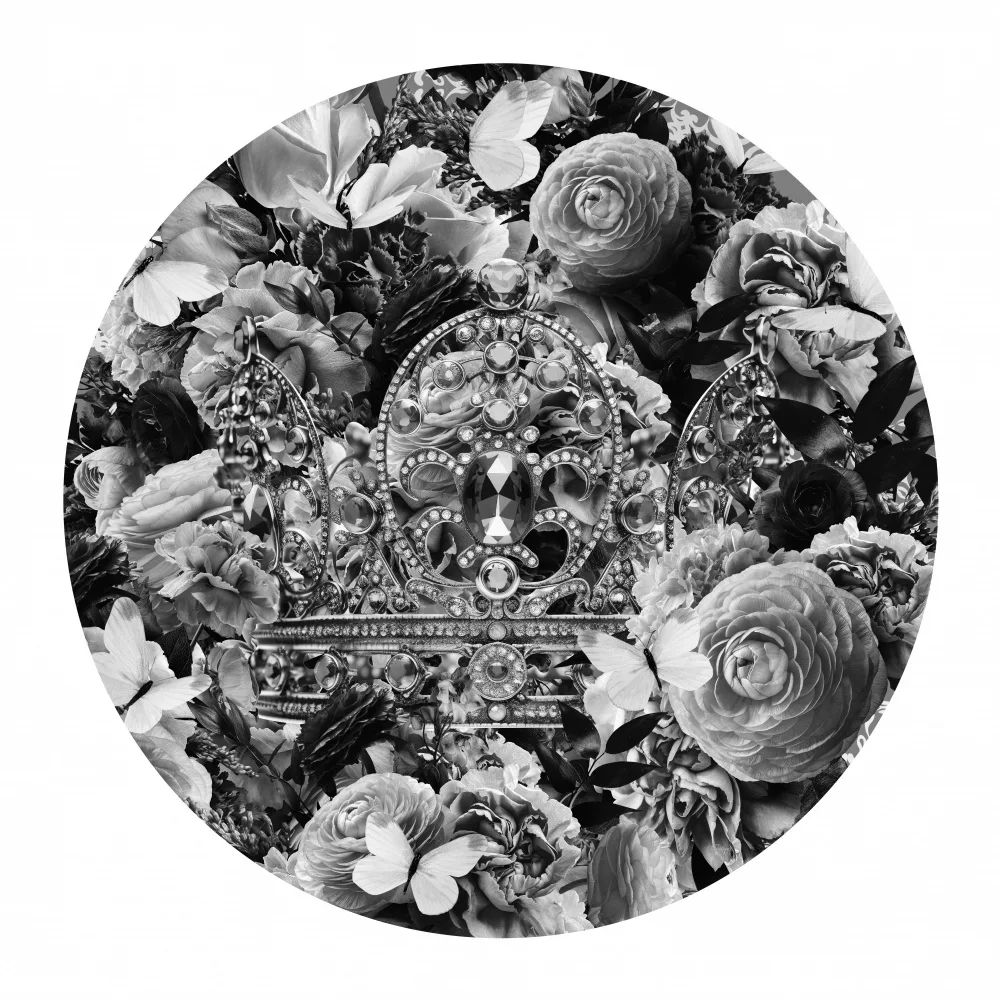 Skellern, Sue: Paisley Blooms & Crown Black & White