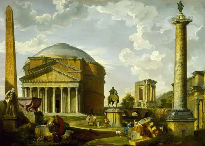 Pannini, Paolo Giovanni: Panteon a další antické památky (fantazijní pohled)